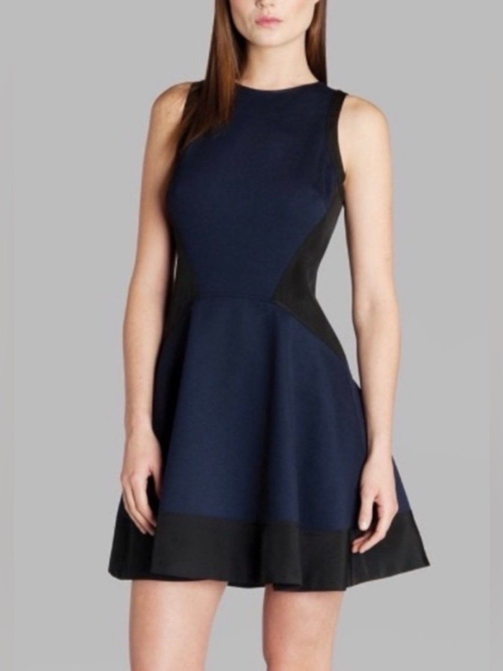 Ted Baker London Skater Dress XS Fit and Flare Navy Black